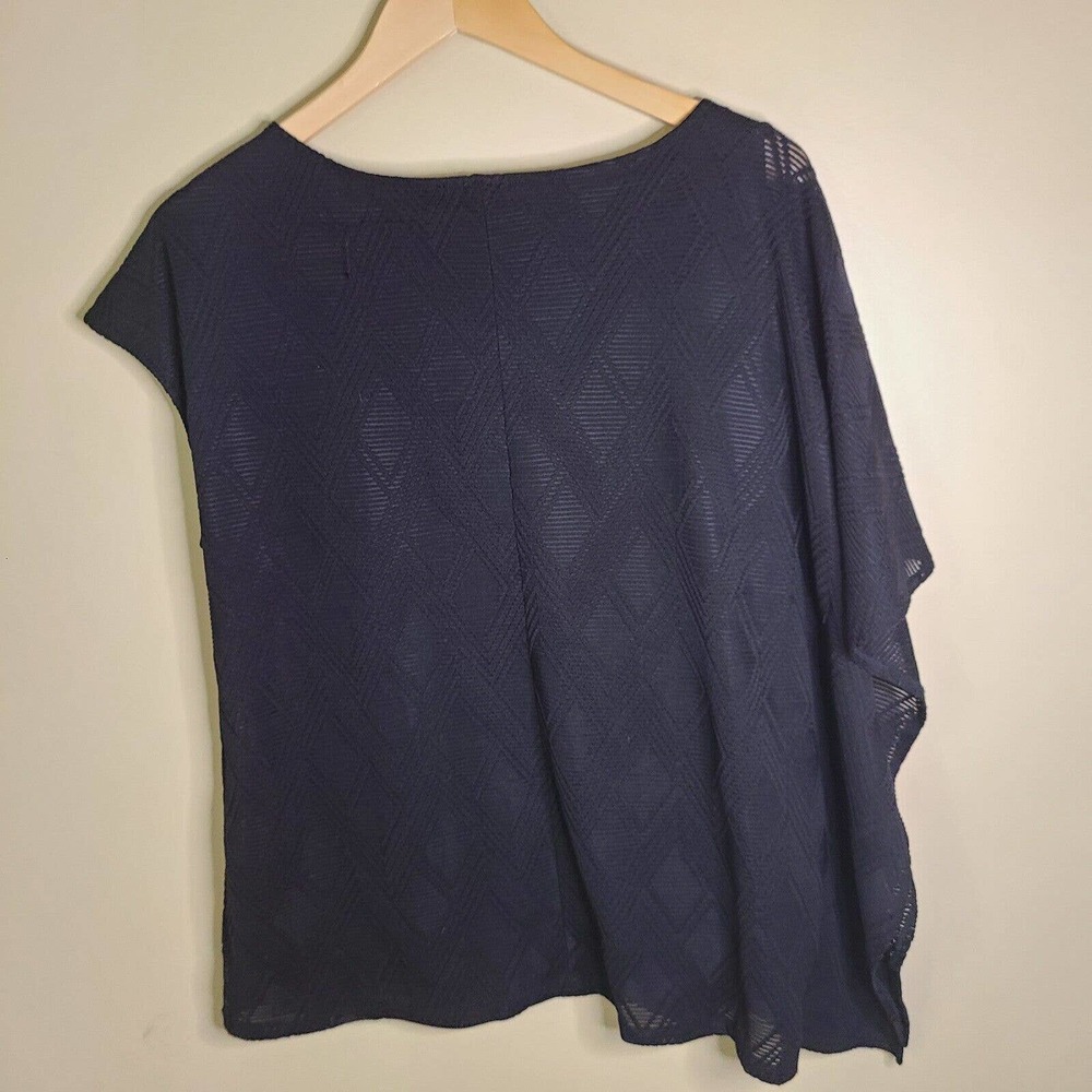 Chico's Blouse Black Diamond Pattern Textured One… - image 3